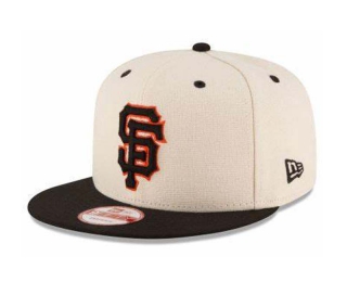 MLB San Francisco Giants New Era Cream Black 9FIFTY Snapback Hat 2015