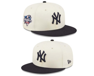 MLB New York Yankees New Era White Black 2000 World Series 9FIFTY Snapback Hat 2221