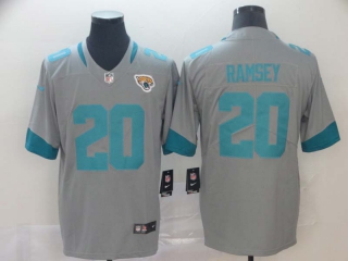 Men's Jacksonville Jaguars #20 Jalen Ramsey Silver Inverted Legend Jersey