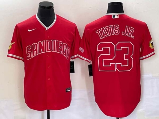 Men's San Diego Padres #23 Fernando Tatis Jr. Red Cool Base Stitched Baseball Jersey (1)