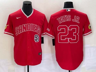 Men's San Diego Padres #23 Fernando Tatis Jr. Red Cool Base Stitched Baseball Jersey (2)