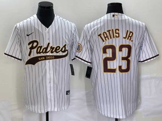 Men's San Diego Padres #23 Fernando Tatis Jr. White Cool Base Stitched Baseball Jersey (1)