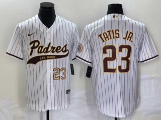 Men's San Diego Padres #23 Fernando Tatis Jr. White Cool Base Stitched Baseball Jersey (3)