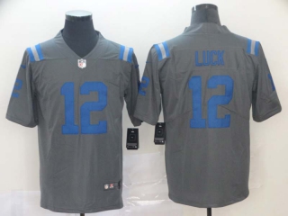 Men's Indianapolis Colts #12 Andrew Luck Gray Stitched NFL Limited Inverted Legend Jersey