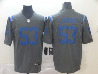 Men's Indianapolis Colts #53 Shaquille Leonard Gray Stitched NFL Limited Inverted Legend Jersey