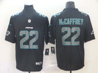 Men's Carolina Panthers #22 Christian McCaffrey Black Stitched NFL Limited Jersey
