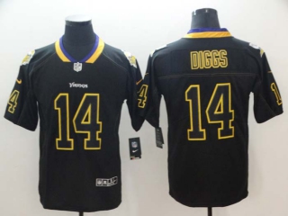 Men's Minnesota Vikings #14 Stefon Diggs Black Gold Stitched NFL Limited Jersey
