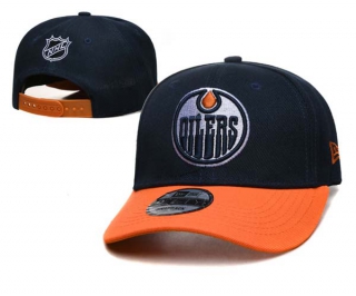 NHL Edmonton Oilers New Era Navy Orange 9FIFTY Snapback Hat 2001