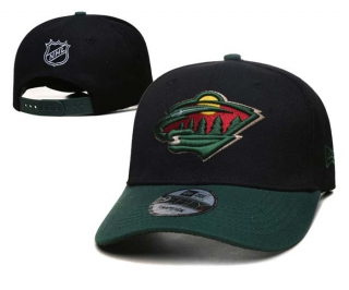 NHL Minnesota Wild New Era Black Green 9FIFTY Snapback Hat 2001