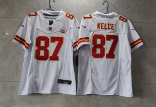 Men's Kansas City Chiefs #87 Travis Kelce White 2023 F.U.S.E. Vapor Untouchable Limited Stitched Football Jersey