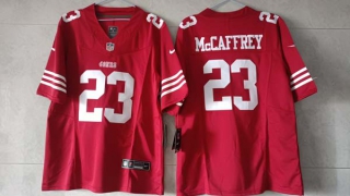 Men's San Francisco 49ers #23 Christian McCaffrey Red 2023 F.U.S.E. Vapor Untouchable Limited Stitched Football Jersey