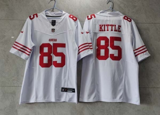 Men's San Francisco 49ers #85 George Kittle White 2023 F.U.S.E. Vapor Untouchable Limited Stitched Football Jersey
