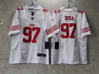 Men's San Francisco 49ers #97 Nick Bosa White 2023 F.U.S.E. Vapor Untouchable Limited Stitched Football Jersey