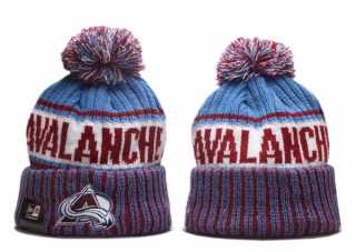 NHL Colorado Avalanche New Era Red Light Blue Knit Beanies Hat 5002