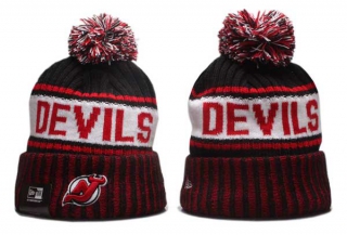 NHL New Jersey Devils New Era Red Black Knit Beanies Hat 5001