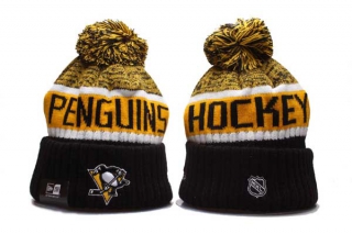 NHL Pittsburgh Penguins New Era Black Gold Knit Beanies Hat 5001