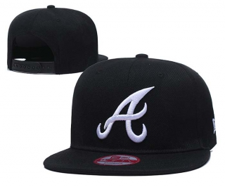 MLB Atlanta Braves New Era Black 9FIFTY Snapback Hat 2045