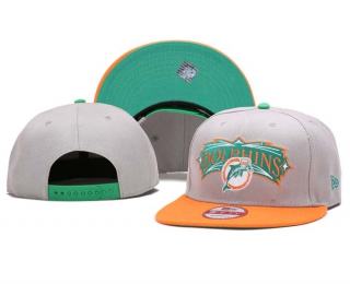 NFL Miami Dolphins New Era Gray Orange 9FIFTY Snapback Hat 5001