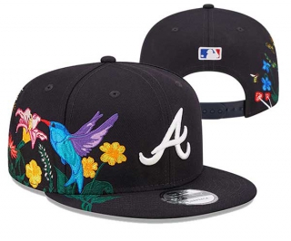 MLB Atlanta Braves New Era Black 9FIFTY Snapback Hat 3017