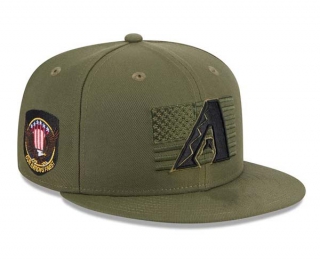 MLB Arizona Diamondbacks New Era Green 2023 Armed Forces Day On-Field 9FIFTY Snapback Hat 2018