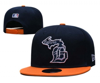 MLB Detroit Tigers New Era Navy Orange State 9FIFTY Snapback Hat 2021