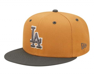 MLB Los Angeles Dodgers New Era Brown Charcoal Two-Tone Color Pack 9FIFTY Snapback Hat 2253