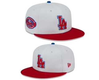 MLB Los Angeles Dodgers New Era White Red Dodgers Stadium 50th Anniversary City Icon 9FIFTY Snapback Hat 2264