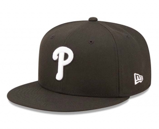 MLB Philadelphia Phillies New Era Black 9FIFTY Snapback Hat 2013