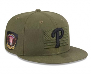 MLB Philadelphia Phillies New Era Green 2023 Armed Forces Day On-Field 9FIFTY Snapback Hat 2014