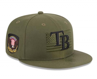 MLB Tampa Bay Rays New Era Green 2023 Armed Forces Day On-Field 9FIFTY Snapback Hat 2003