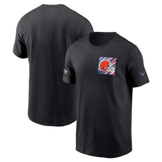 Men's Cleveland Browns 2023 NFL Crucial Catch Sideline Tri-Blend Nike Black T-Shirt