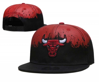 NBA Chicago Bulls Mitchell & Ness Red Black Snapback Hat 2191