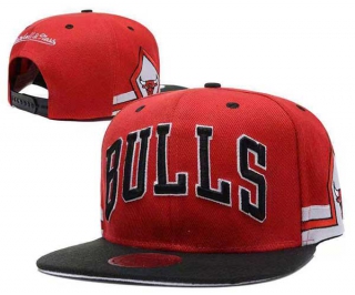 NBA Chicago Bulls Mitchell & Ness Red Black Snapback Hat 2192
