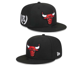 NBA Chicago Bulls New Era Black 9FIFTY Snapback Hat 2195