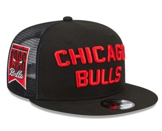 NBA Chicago Bulls New Era Black 1966 Mesh 9FIFTY Snapback Hat 2196