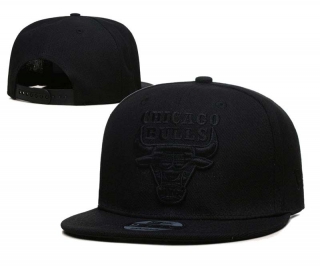 NBA Chicago Bulls New Era Black On Black 9FIFTY Snapback Hat 2203