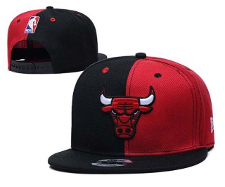NBA Chicago Bulls New Era Black Red 9FIFTY Snapback Hat 2205