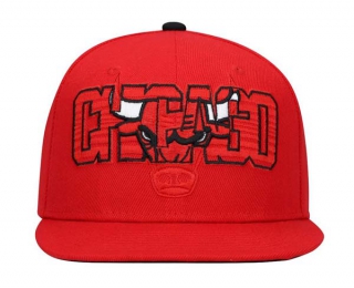 NBA Chicago Bulls New Era Red Big Text 9FIFTY Snapback Hat 2214