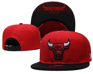 NBA Chicago Bulls New Era Red Black 9FIFTY Snapback Hat 6065
