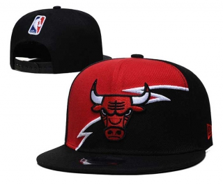 NBA Chicago Bulls New Era Red Black 9FIFTY Snapback Hat 6066