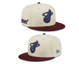NBA Miami Heat New Era Cream Color Pop 9FIFTY Snapback Hat 2016