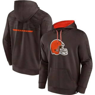 Men's NFL Cleveland Browns Fanatics Branded Brown Defender Evo Pullover Hoodie