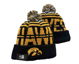 NCAA Iowa Hawkeyes New Era Black Beanies Knit Hat 3001