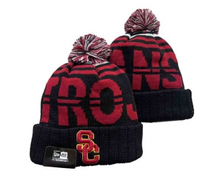 NCAA USC Trojans New Era Black Beanies Knit Hat 3001