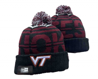 NCAA Virginia Tech Hokies New Era Black Beanies Knit Hat 3001