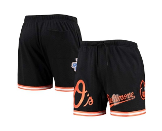 Men's MLB Baltimore Orioles Pro Standard Black 1983 World Series Mesh Shorts