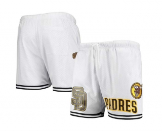 Men's MLB San Diego Padres Pro Standard White Logo Mesh Shorts