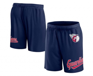 Men's MLB Cleveland Guardians Fanatics Branded Navy Clincher Mesh Shorts