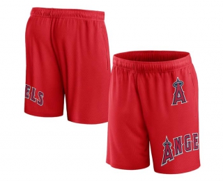 Men's MLB Los Angeles Angels Fanatics Branded Red Clincher Mesh Shorts