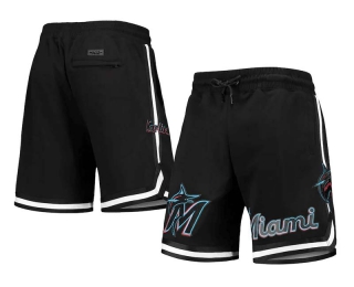 Men's MLB Miami Marlins Pro Standard Black Team Shorts